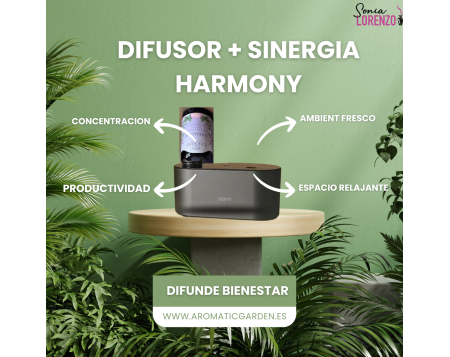 Pack Difusor + Sinergia Harmony | Mejora tu Concentración y Estudio